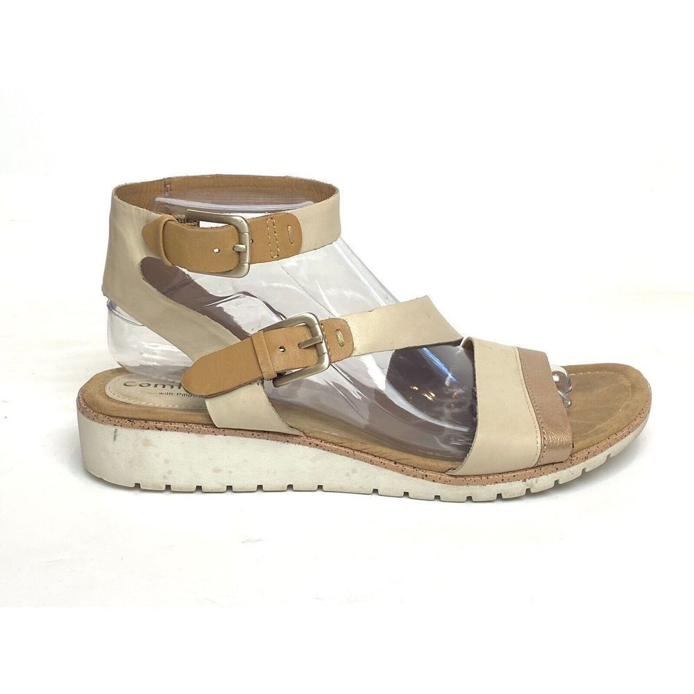 Comfortiva Cortina Leather Womens Sandal US Size 10 White‎